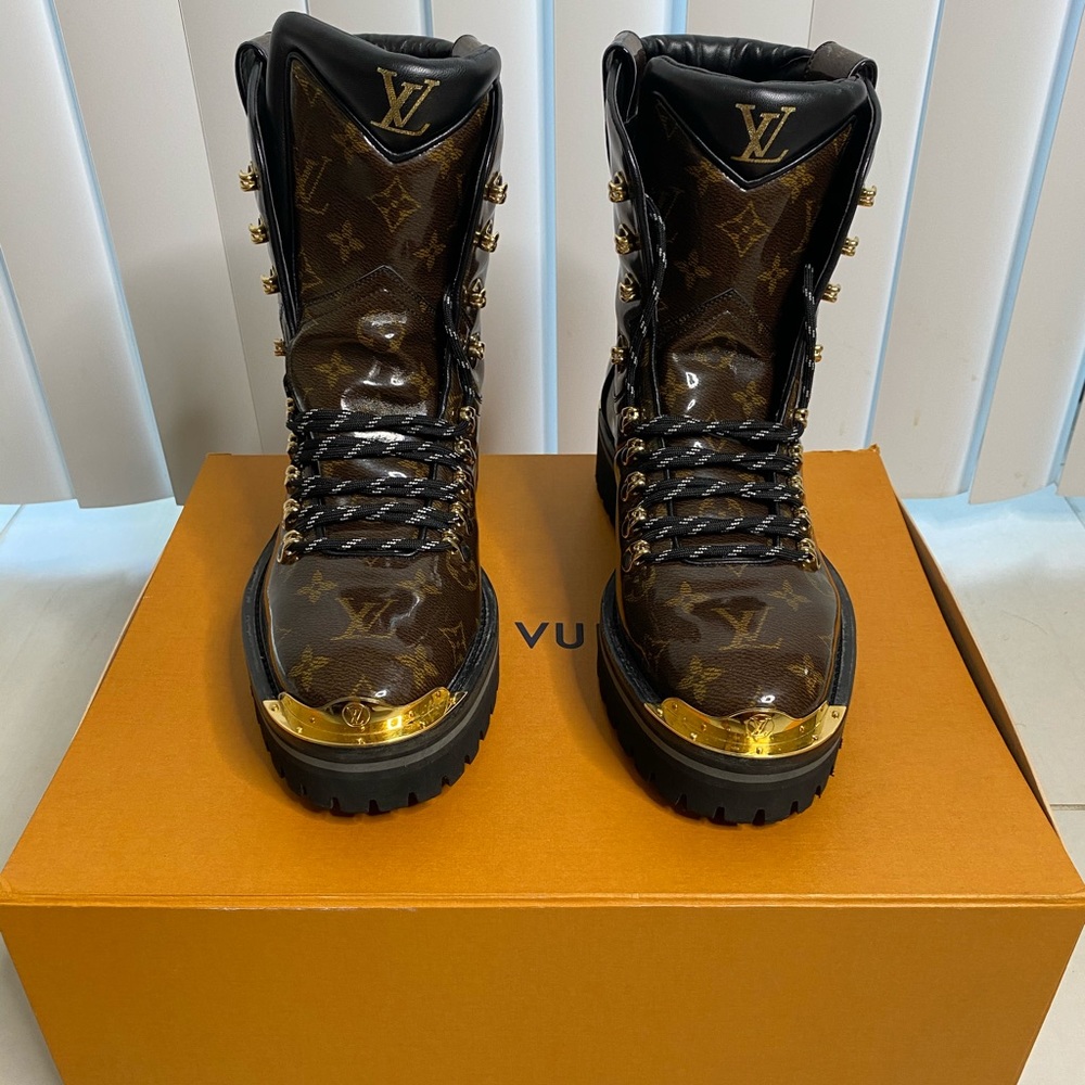 Louis Vuitton Brown Monogram Ankle Boots/Booties